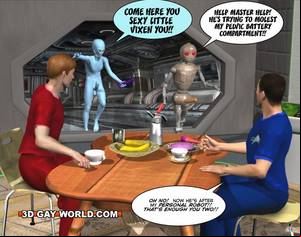 Gay Interracial Sex Cartoons - Horny alien wants to fuck everything in adult - Picture 15